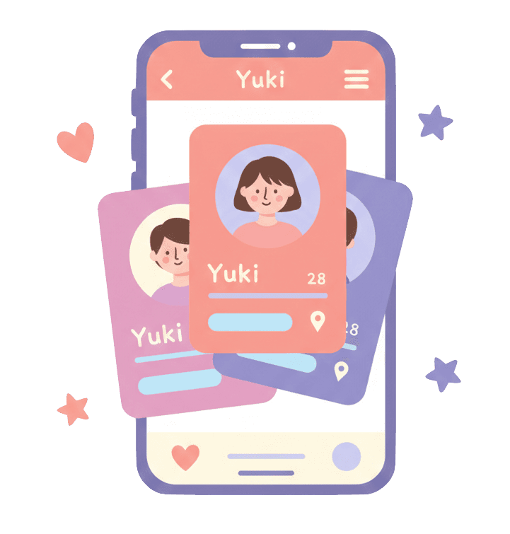 プロフィール選択のイラスト